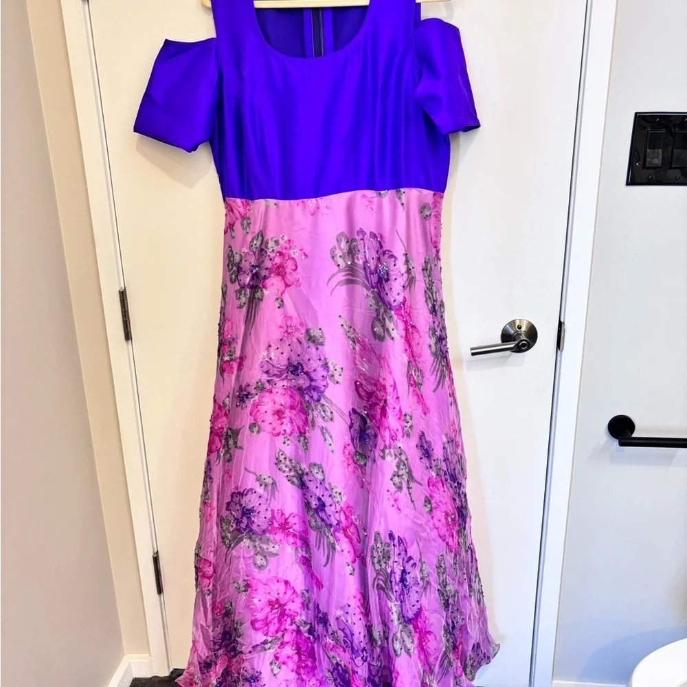Purple and pink dress